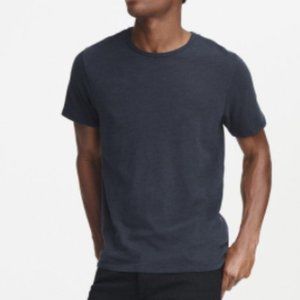 Rag and Bone Classic Flame Tee Shirt (Small, Navy)
